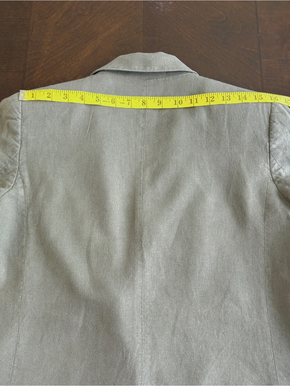 Zara Sage Green Linen Blend Blazer Jacket Minimalist Tailored Office Chic Sz S - Picture 8 of 9